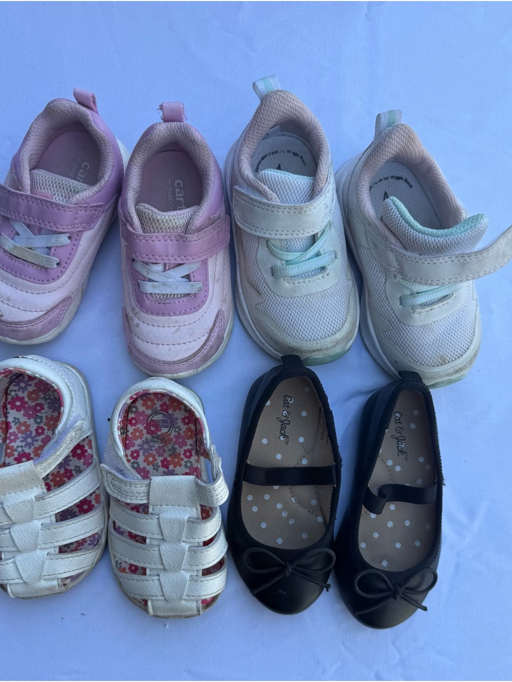 Children's Pink and White Athletic Sneakers - Unbranded bundle 4c- 3 / 5c -1